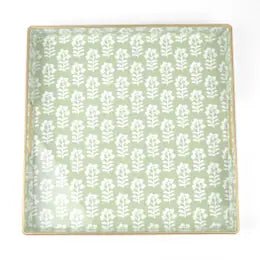 SAGE FLORAL TRAY/NAPKIN SET