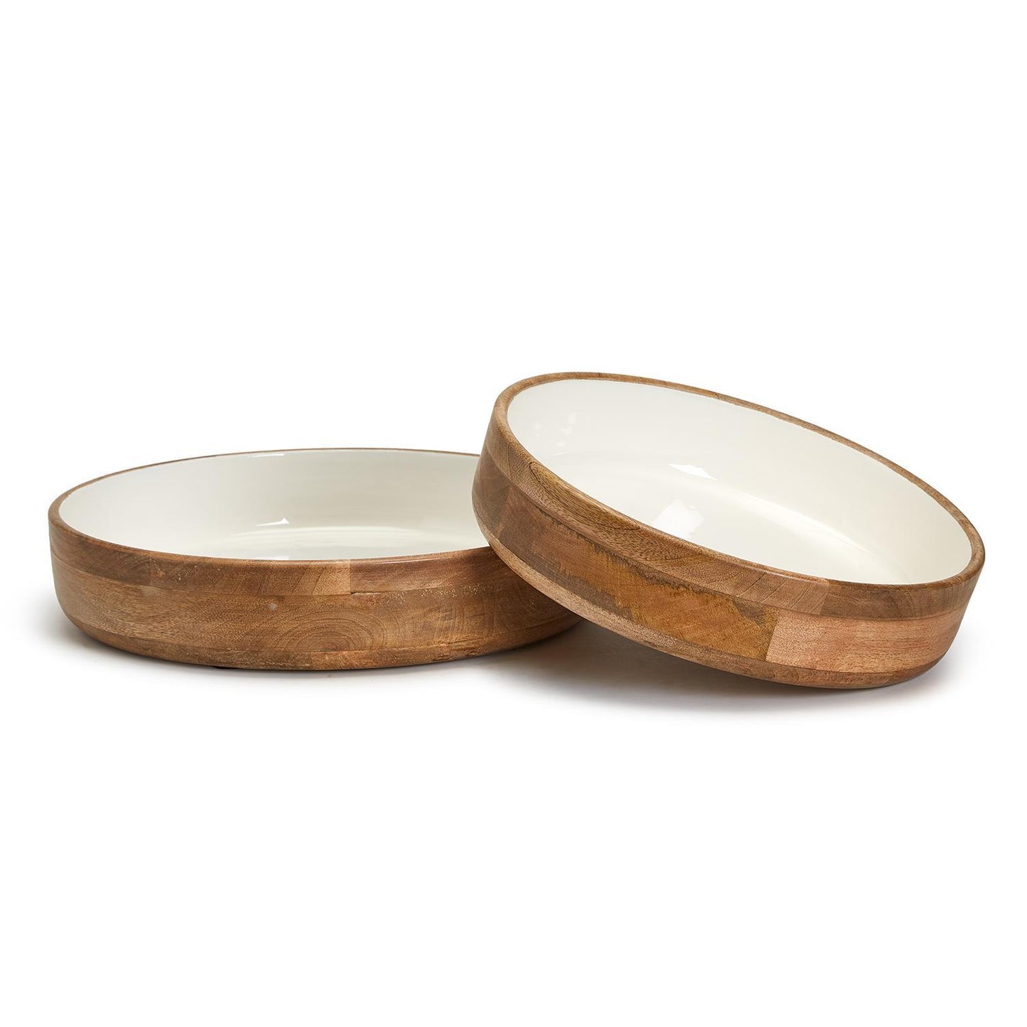 WOOD ROUND PEDESTAL BOWLS