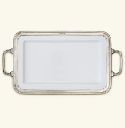 MATCH RECTANGULAR PLATTER WITH HANDLES