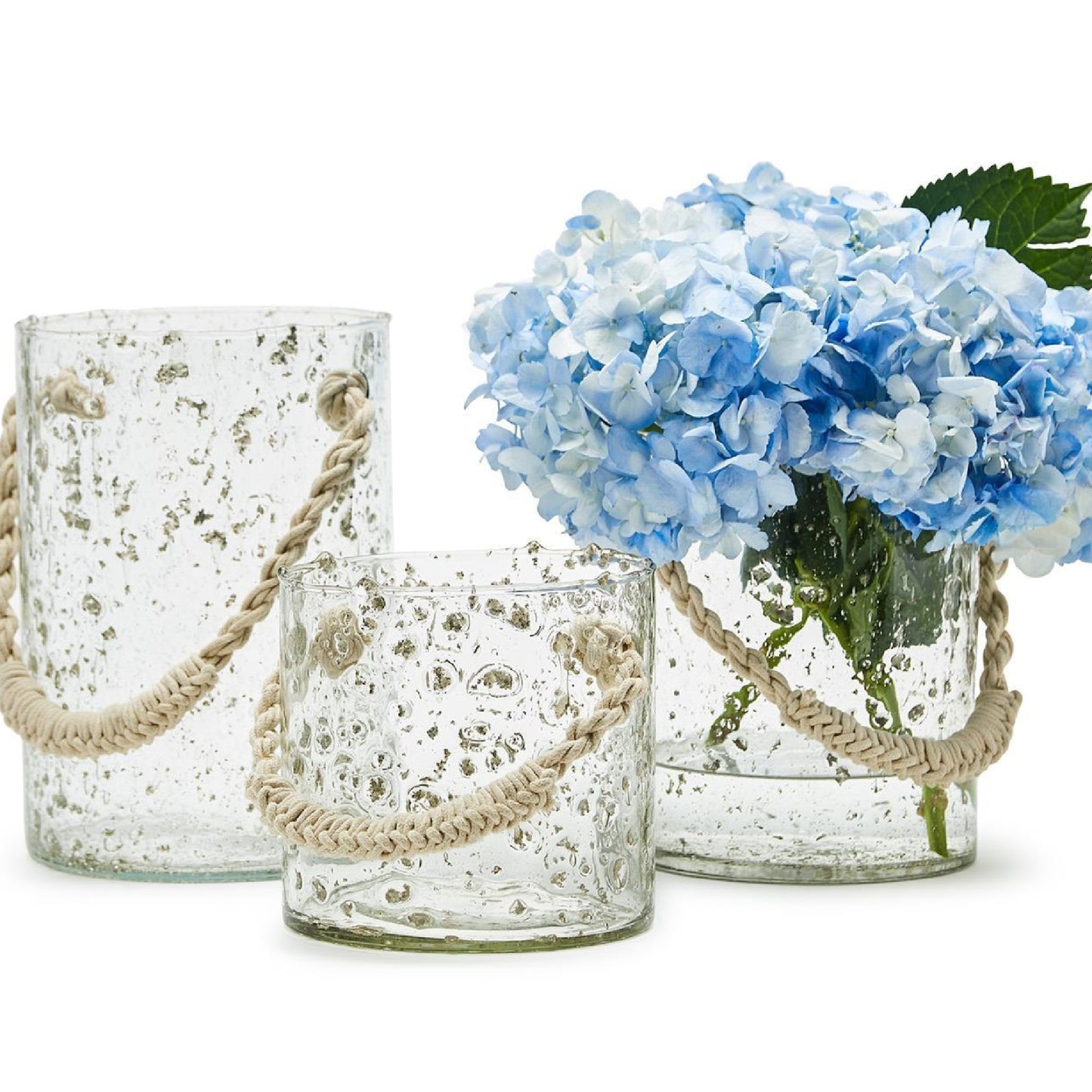 ANTIQUE FOIL HURRICANE/VASES