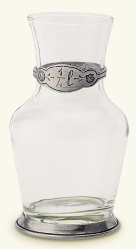 MATCH PEWTER GLASS CARAFE 1/4 LITRE