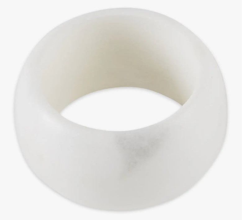 WHITE MARBLE NAPKIN RINGS