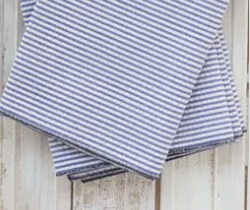 SEERSUCKER COCKTAIL NAPKINS S/4