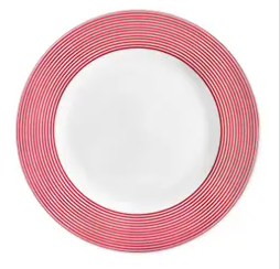 NEWPORT RACING STRIPE RIMMED DINNER PLATE