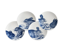 BUNNIES CANAPE PLATES S/4