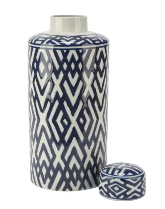 PORCELAIN BLUE AND WHITE JAR