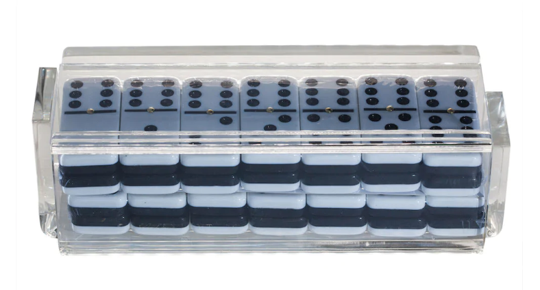 CLEAR ACRYLIC DOMINO SET