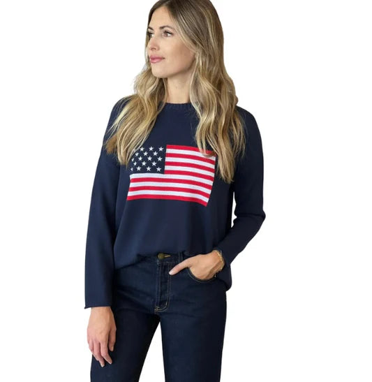 CASHMERE BLEND AMERICAN FLAG SWEATERS