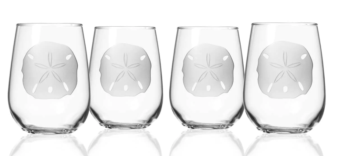 SANDOLLAR STEMLESS WINE GLASSES - SET OF 4