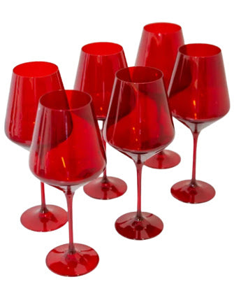 Smoke Stem Red Wine Glasses